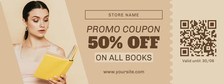 Promo Coupon for Book Readers Coupon Design Template