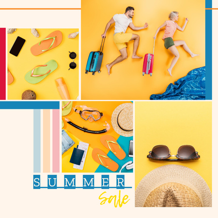 Template di design Happy couple with Suitcases Instagram