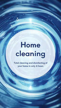 Designvorlage Shining Liquid And Home Cleaning With Disinfection für TikTok Video