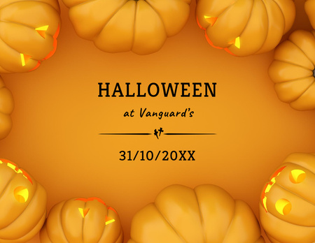 Modèle de visuel Halloween Celebration with Pumpkin Lanterns - Flyer 8.5x11in Horizontal