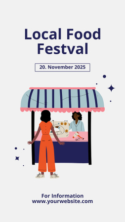 Local Street Food Festival Announcement Instagram Story Design Template