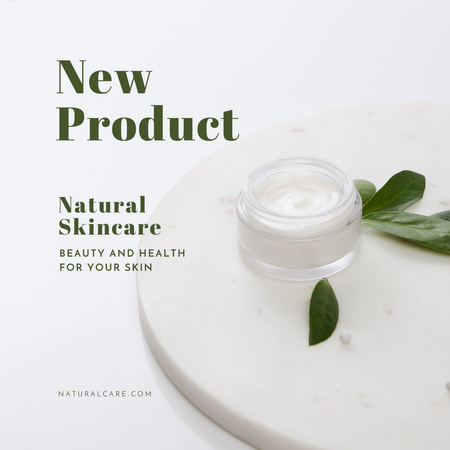 New Natural Skincare Product Ad Instagram Šablona návrhu
