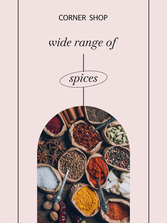 Spices Shop Ad Poster 36x48in Design Template