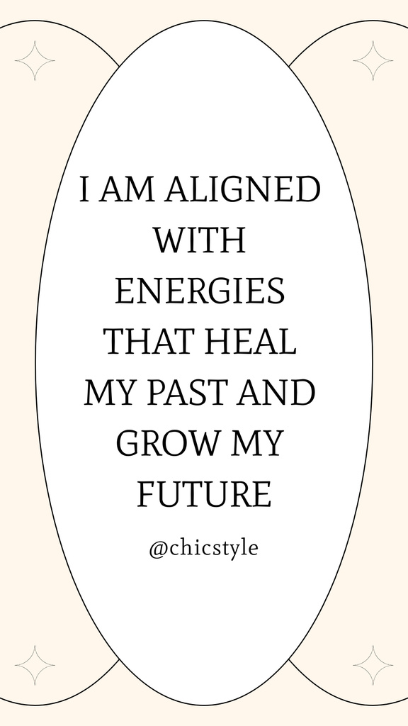 Energy and future motivational affirmation Instagram Story Design Template