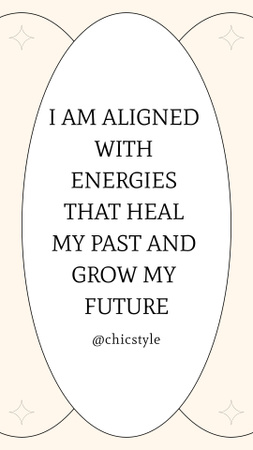 Energy and future motivational affirmation Instagram Story tervezősablon