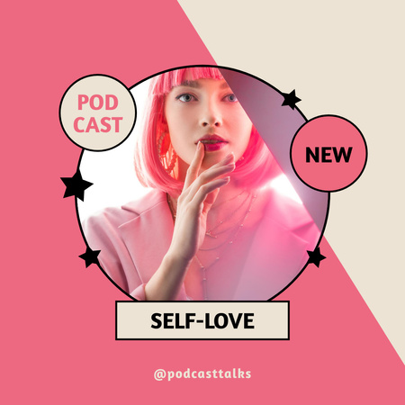 New Podcast Ad about Self Esteem Instagram Design Template