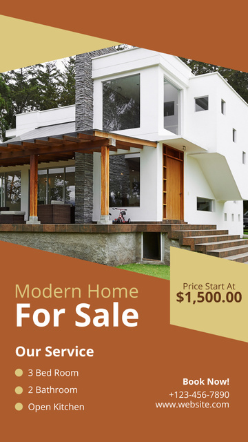Modern Home For Sale Instagram Video Storyデザインテンプレート
