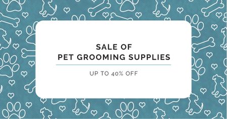 Pet Grooming Supplies Discount Offer Facebook AD – шаблон для дизайна