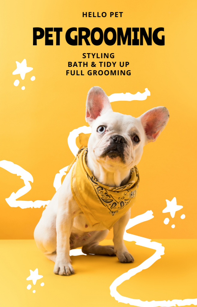 Szablon projektu Pet Grooming Proposition on Yellow IGTV Cover