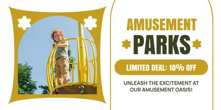 Platilla de diseño Limited-Time Deal For Amusement Park Twitter