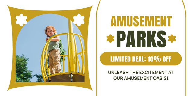 Plantilla de diseño de Limited-Time Deal For Amusement Park Twitter 