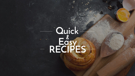 Ontwerpsjabloon van Youtube van Quick and easy recipes with fresh bun