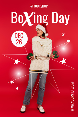 Happy Boxing Day Announcement Pinterest Design Template