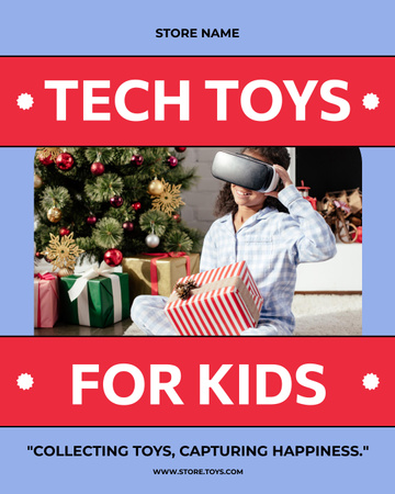 Brinquedos tecnológicos para crianças Instagram Post Vertical Modelo de Design