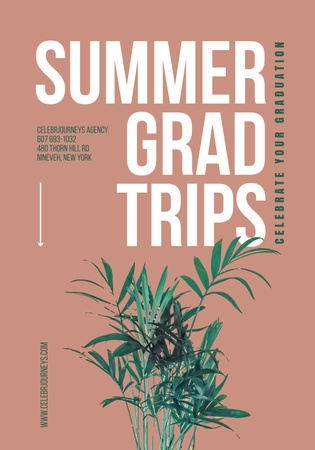 Designvorlage Summer Grad Trips Ad für Poster 28x40in