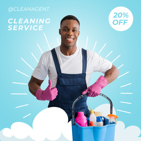 Cleaning service Instagram Design Template