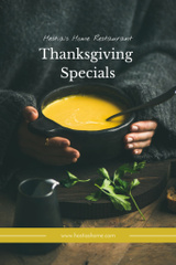 Thanksgiving Specials Announcement with Vegetable Soup