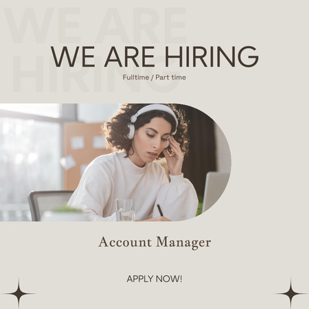 Platilla de diseño Account Manager Vacancy Social media
