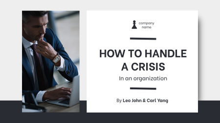 Üzleti tippek a válságkezeléshez Presentation Wide tervezősablon