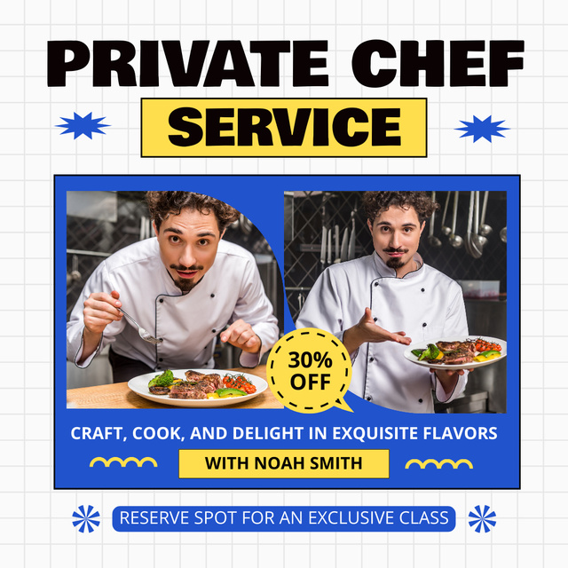 Ontwerpsjabloon van Instagram van Catering Services with Offer of Discount