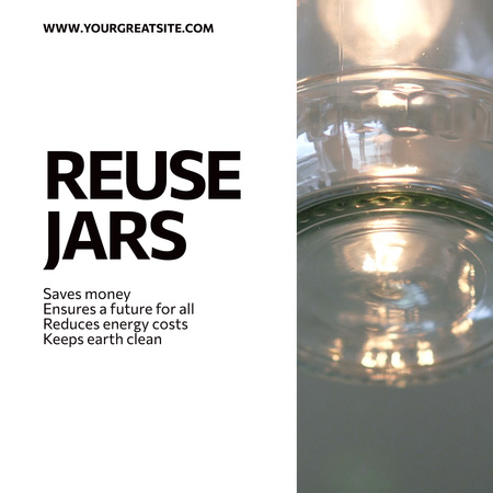 Glass Jars For Interior Lighting Promotion Animated Post Design Template