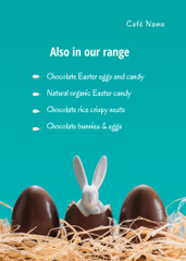 Easter Sale Announcement with Chocolate Bunny Melting