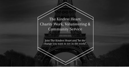 The Kindest Heart Charity Work Facebook AD Modelo de Design