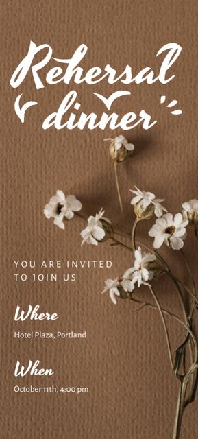 You Are Welcome to Rehearsal Dinner Invitation 9.5x21cm Πρότυπο σχεδίασης