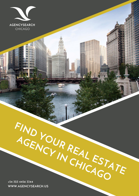 Beneficial Real Estate Offer in Chicago Poster B2 – шаблон для дизайну