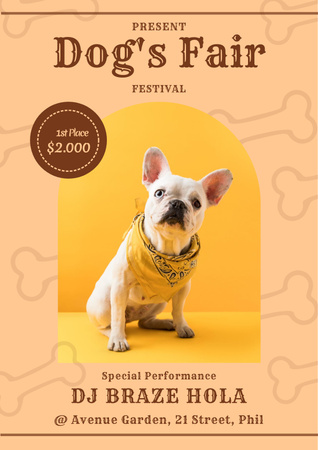 Plantilla de diseño de Dogs Competition Ad Poster 