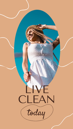 Platilla de diseño Live Clean Nature and Ecology Instagram Story
