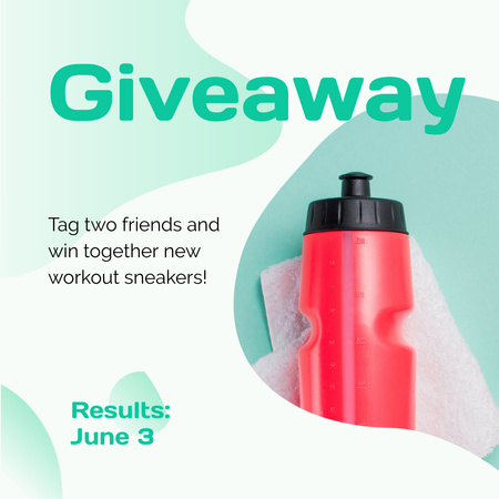 Workout Sneakers Giveaway Offer Instagram Design Template