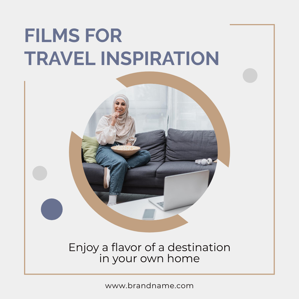 Modèle de visuel Films for Travel Inspiration - Instagram