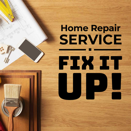 Ontwerpsjabloon van Instagram van Home Repair Service Offer