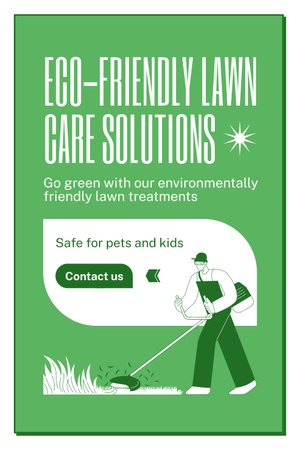 Eco-Friendly Lawn Care Pinterest Design Template