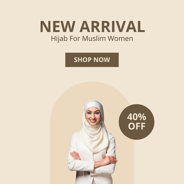 Fashion Hijabs Sale Announcement Instagram – шаблон для дизайну