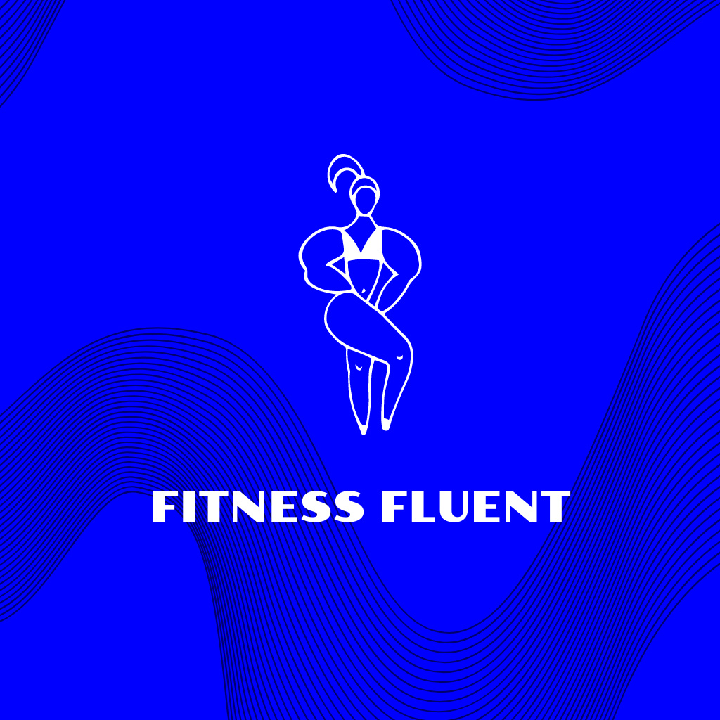 Template di design Gym Services Offer with Woman doing Fitness Logo