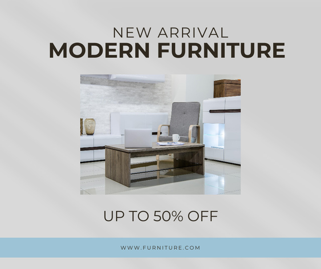 Designvorlage Modern Furniture Store Offer für Facebook