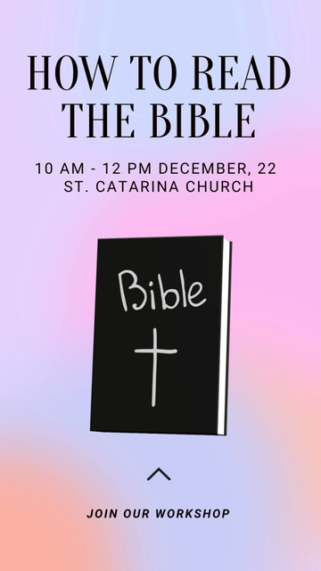 Bible Reading Event Announcement Instagram Video Story Modelo de Design