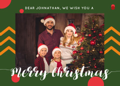 Awesome Christmas Wishes With Family In Santa Hats
