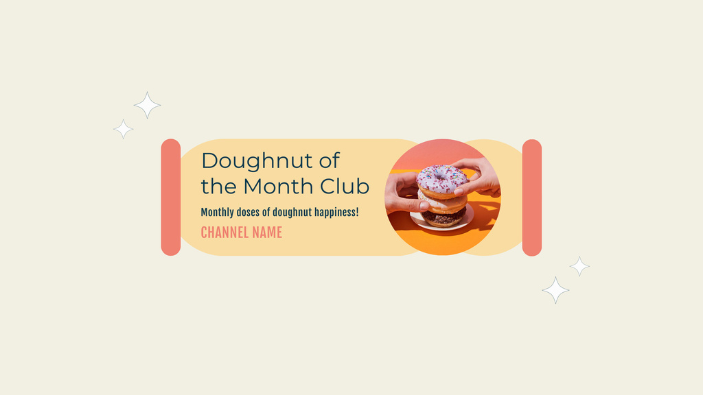 Ontwerpsjabloon van Youtube van Doughnut of Month Special Ad