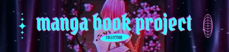 Manga Book Ad Ebay Store Billboard Πρότυπο σχεδίασης