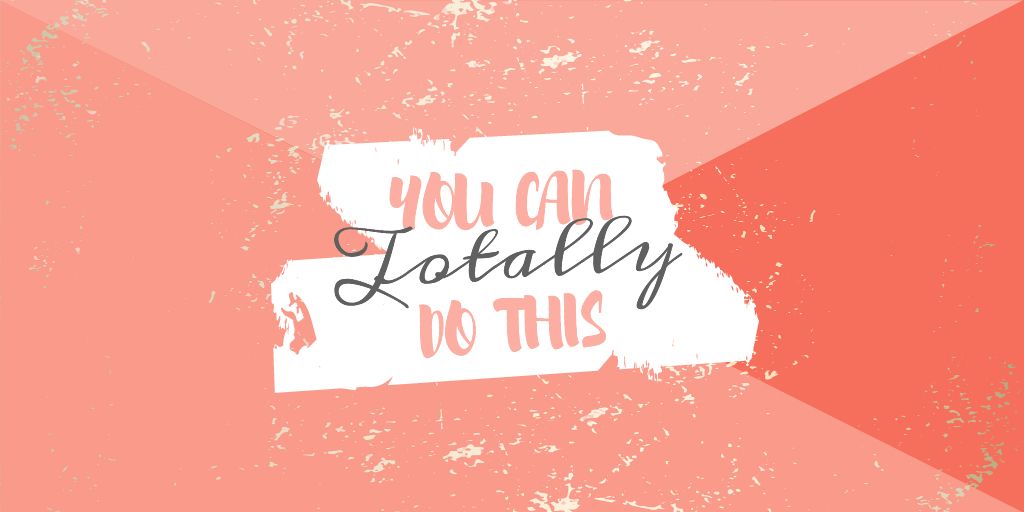 Template di design Motivational Phrase on pink Twitter