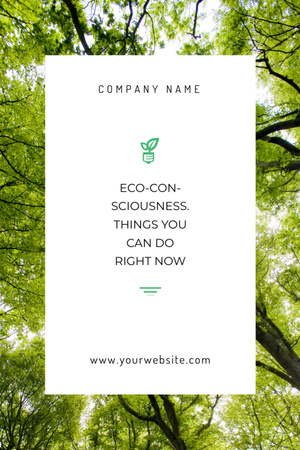 Eco Quote with Green Trees Flyer 4x6in Design Template