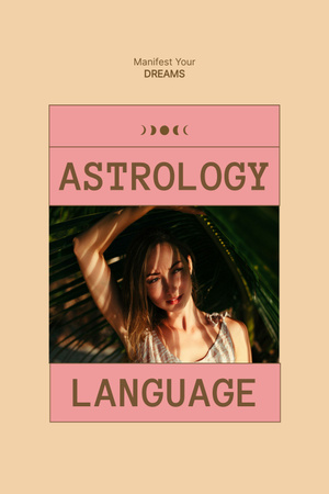 Szablon projektu Astrology Inspiration with Woman reading Book Pinterest