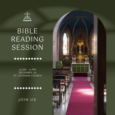 Plantilla de diseño de Announcement Of Holy Book Reading Session Animated Post 