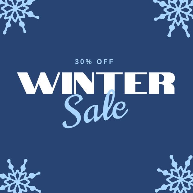Ontwerpsjabloon van Instagram van Winter Special Sale Announcement