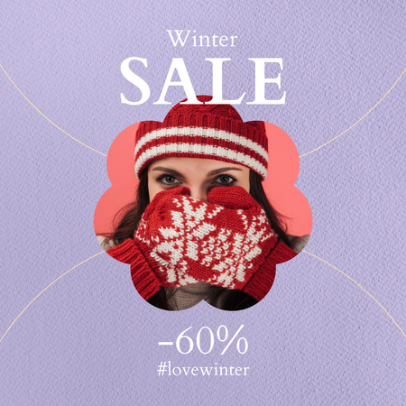 Winter Sale Announcement Instagram Design Template