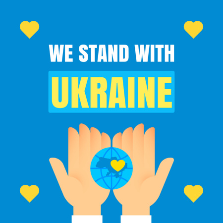 Designvorlage Appeal to Stand with Ukraine für Instagram