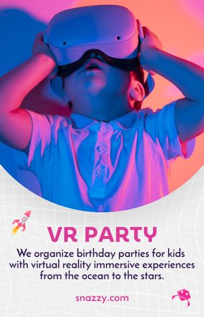 VR Party Announcement IGTV Cover Design Template